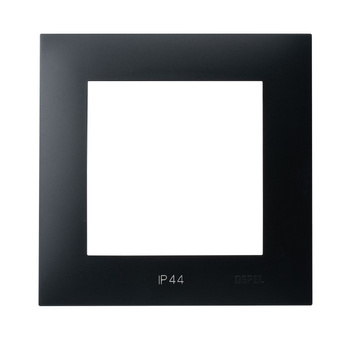 OSPEL SZAFIR RH-1Z/33 Ramka pojedyncza do łączników IP-44 czarny metalik