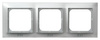 OSPEL IMPRESJA RH-3Y/18 Ramka potrójna do łączników IP-44 srebro