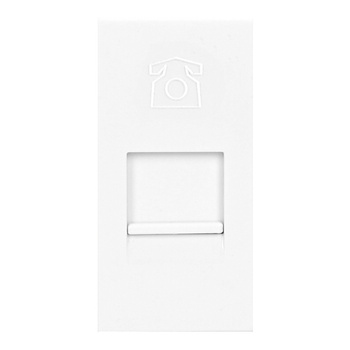 NOEN RJ11, gniazdo modułowe 22,5x45mm telefoniczne RJ11, białe