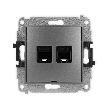 KARLIK ICON 11IGKBO-2  Gniazdo komputerowe podwójne 2xRJ45