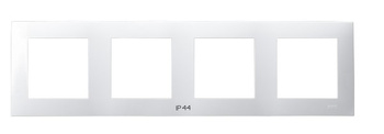 OSPEL SZAFIR RH-4Z/00 Ramka poczwórna do łączników IP-44 biały