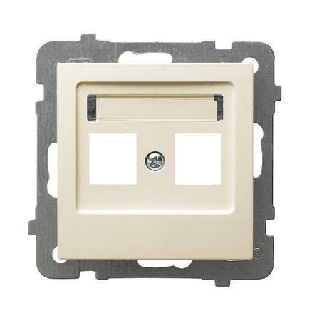 Ospel as GPK-2G/p/27 Obudowa gniazda podwójnego typu Keystone prosta