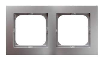 OSPEL AS R-2G/18 Ramka podwójna srebro