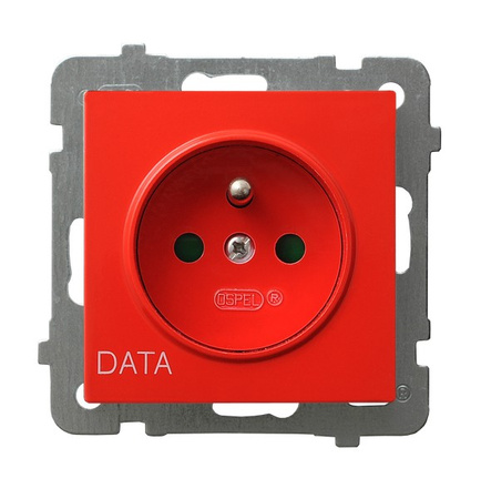 Ospel as GP-1GZDP/m/00 Gniazdo pojedyncze z uziemieniem DATA z przesłonami torów prądowych
