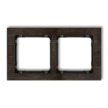 KARLIK DECO DRD-2G Ramka uniwersalna podwójna - efekt drewna (ramka wenge; spód czarny)
