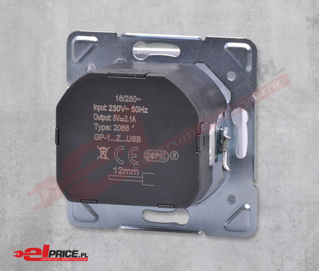 Ospel impresja gp-1yzpusb/m/00 gniazdo z ładowarką usb