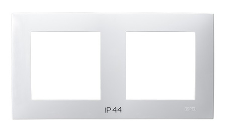OSPEL SZAFIR RH-2Z/00 Ramka podwójna do łączników IP-44 biały
