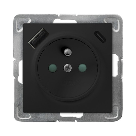 OSPEL IMPRESJA GP-1YZPUSBAC/m/33 Gniazdo z/u, przesłony, ładowarka USB