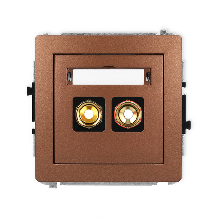 KARLIK DECO 9DGG-4 Gniazdo głośnikowe pojedyńcze (typu banan - czerwony i czarny