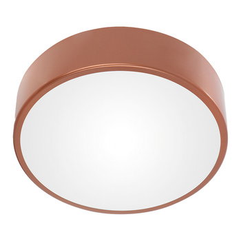 OVO plafon 3xE27 z mikrofalowym czujnikiem ruchu, 3x24W, miedziana stal, klosz szklany matowy, IP20, Ø 400