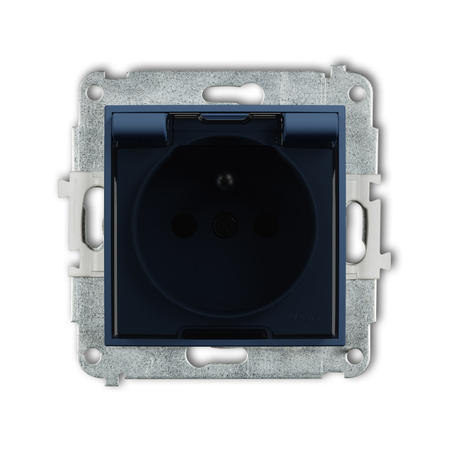 KARLIK ICON 64IGPB-1zdp Mechanizm gniazda bryzgoszczelnego z uziemieniem 2P+Z (klapka dymna, przesłony torów prądowych)