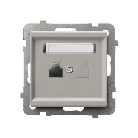 OSPEL SONATA GPT-1R/m/82 Gniazdo telefoniczne pojedyncze kaszmir