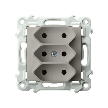 OSPEL SZAFIR GP-3Z/m/83 Gniazdo potrójne EURO beż