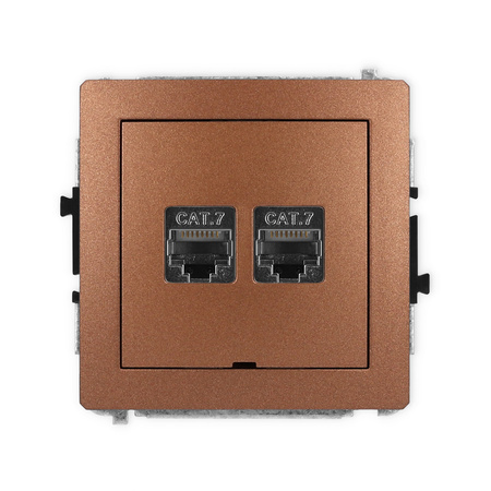 KARLIK DECO 9DGKBO-10  Gniazdo komputerowe podwójne 2xRJ45