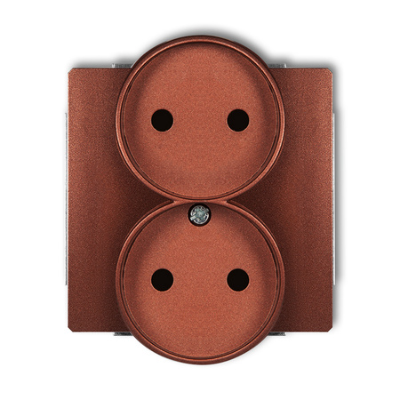 KARLIK DECO 9DGPRSO-2p Gniazdo podwójne do ramki DECO Soft bez uziemienia 2x2P (przesłony torów prądowych)