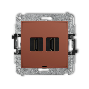 KARLIK ICON 63IHDMIBO-4 Mechanizm gniazda podwójnego HDMI 2.0, 4K, bez pola opisowego