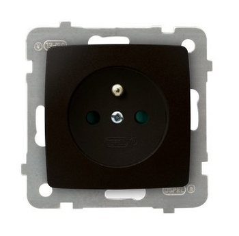 OSPEL KARO GP-1SZP/m/40 Gniazdo pojedyncze z uziemieniem z przesłonami