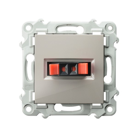 OSPEL SZAFIR GG-1Z/m/83 Gniazdo głośnikowe pojedyncze beż