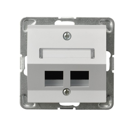 OSPEL IMPRESJA GPK-2YS/p/00 Obudowa gniazda podwójnego typu Keystone