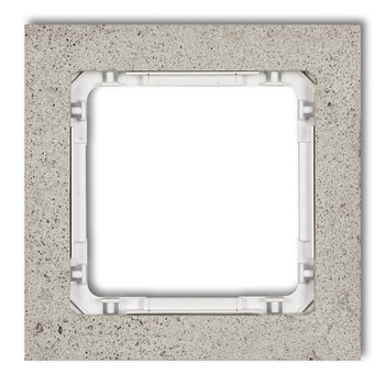 KARLIK DECO 27-0-DRB-1 Ramka uniwersalna pojedyncza - beton (ramka: jasnoszara; spód: biały)