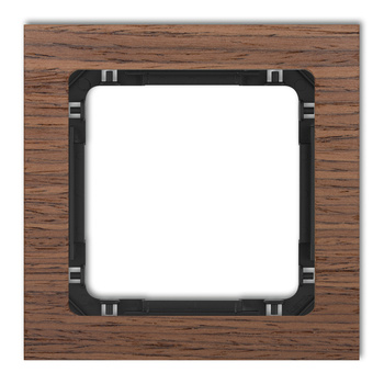 KARLIK DECO DRD-1H Ramka uniwersalna pojedyncza - efekt drewna (ramka orzech amerykański; spód czarny)