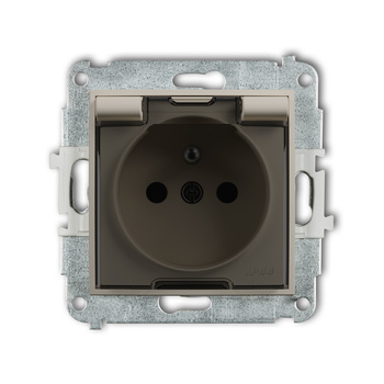 KARLIK ICON 60IGPB-1zdp Mechanizm gniazda bryzgoszczelnego z uziemieniem 2P+Z (klapka dymna, przesłony torów prądowych)
