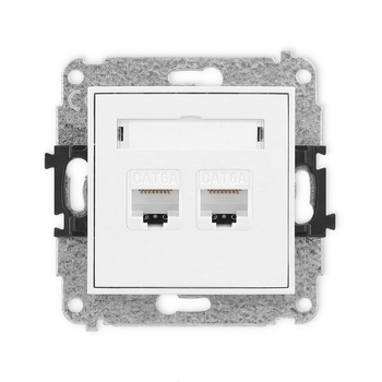 KARLIK MINI 25MGK-8  Gniazdo komputerowe podwójne 2xRJ45