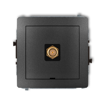 KARLIK DECO 11DGFBO-1.1  Gniazdo antenowe pojedyńcze  typu F (SAT) pozłacany