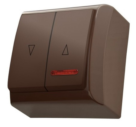 Ospel bis ŁN-7BS/24 Łącznik żaluzjowy z podświetleniem pomarańczowym