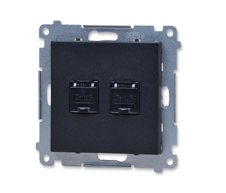 Kontakt Simon 55 t62.01/149 gniazdo komputerowe podwójne rj45 kat. 6e