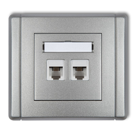 KARLIK FLEXI 7FGT-2 Gniazdo telefoniczne podwójne 2xRJ11