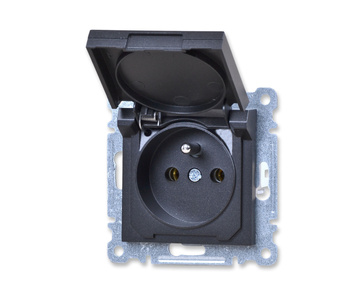 Hager lumina wl1123 gniazdo z uziemieniem pokrywa