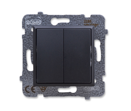 OSPEL ARIA ŁP-19U/m/33 Łącznik podwójny krzyżowy czarny metalik