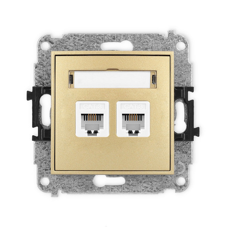 KARLIK ICON 29IGT-2  Gniazdo telefoniczne podwójne  2xRJ11