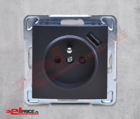 Ospel impresja gp-1yzpusb/m/33 gniazdo pojedyncze z przesłoną