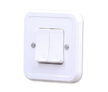 OSPEL PI ŁW-2P/00 Łącznik dwugrupowy świecznikowy biały