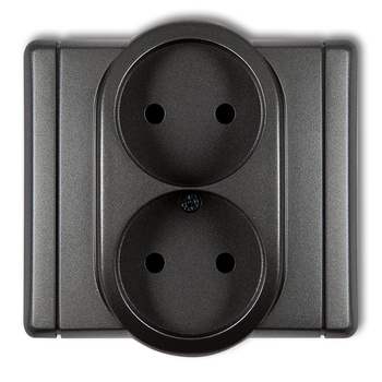 KARLIK FLEXI 11FGP-2p  Gniazdo podwójne bez uziemienia 2x2P (przesłony torów prądowych)