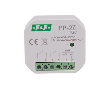 F&F Przekaźnik elektromagnetyczny do LED dopuszkowy PP-2Z-LED 24 V ;