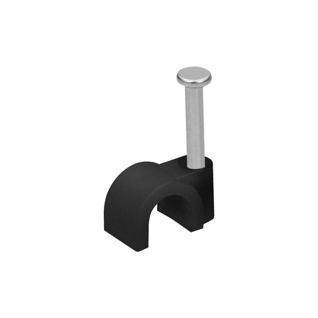 Uchwyt kablowy okrągły, ⌀10 mm, czarny, 25 szt.