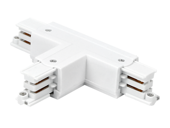 Łącznik T do szynoprzewodu LUMICANTO lewy biały z zasilaniem PRIME