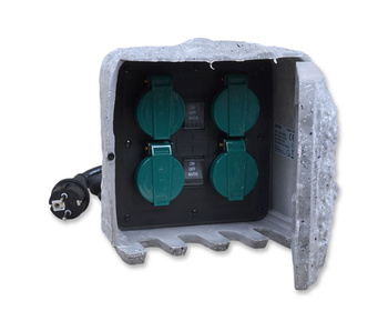 Orno or-ae-13185 gniazdo ogrodowe kamień 4x2p+z