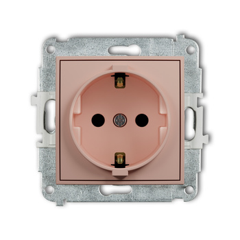 KARLIK MINI 62MGP-1sp Mechanizm gniazda pojedynczego z uziemieniem SCHUKO 2P+Z (przesłony torów prądowych)
