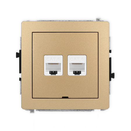 KARLIK DECO 8DGKBO-4 Gniazdo komputerowe podwójne 2xRJ45
