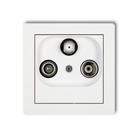 KARLIK DECO 25DGSP  Gniazdo abonenckie RTV-SAT przelotowego 10dB