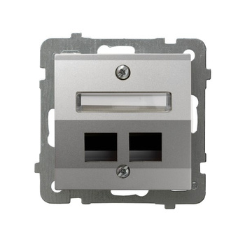 Ospel as GPK-2GS/p/18 Obudowa gniazda podwójnego typu Keystone skośna