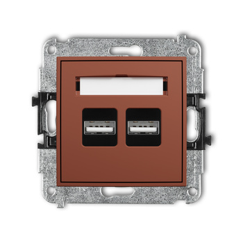 KARLIK MINI 63MCUSB-6 Mechanizm ładowarki USB podwójnej 2xUSB A, 15,5W max., 5V, 3.1A
