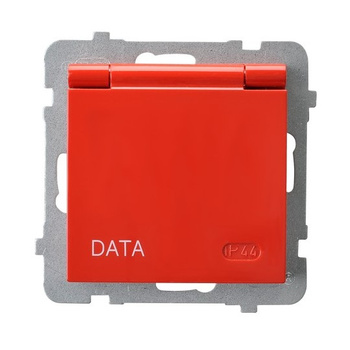 Ospel as GPH-1GZD/m/00/w Gniazdo bryzgoszczelne z uziemieniem DATA IP-44 wieczko w kolorze wyrobu