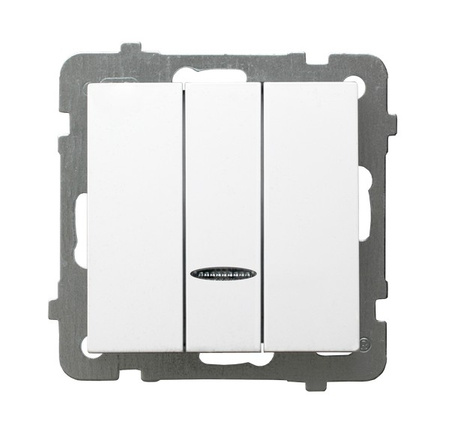 OSPEL AS ŁP-13GAS/m/00 ANTYBAKTERYJNY Łącznik potrójny z podświetleniem