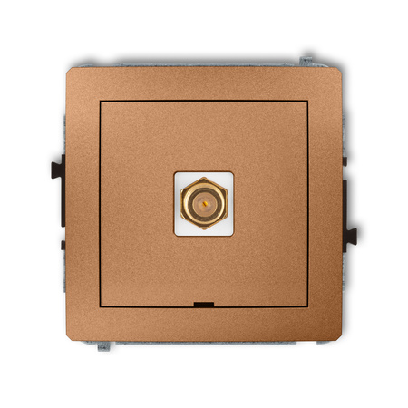 KARLIK DECO 8DGFBO-1.1  Gniazdo antenowe pojedyńcze  typu F (SAT) pozłacany