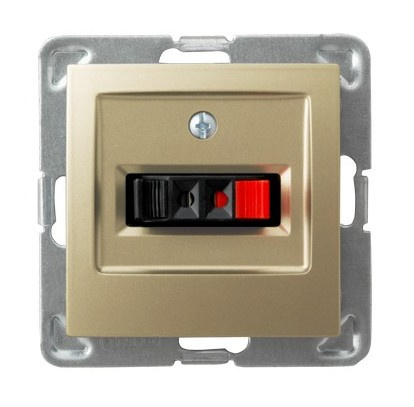 Ospel impresja GG-1Y/m/28 Gniazdo głośnikowe pojedyncze złoto